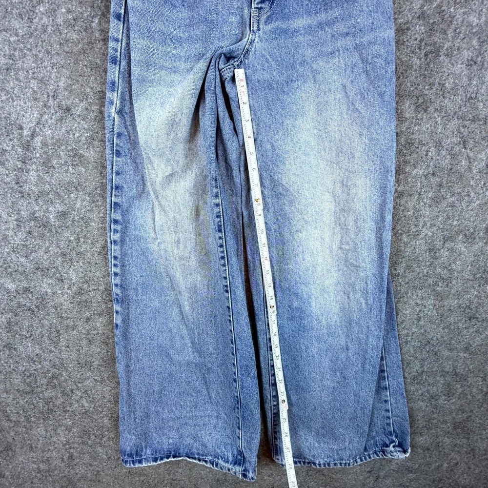 RSQ Baggy Jeans Womens 24 Blue Denim 100% Cotton Low Rise Wide Leg‎ Light Wash - Picture 3 of 9